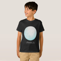 T de l'enfant d'aquarelle de planète d'Uranus