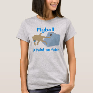 T-shirt T des femmes de torsion de Flyball