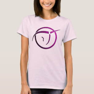 T-shirt T des femmes roses invisibles de licorne