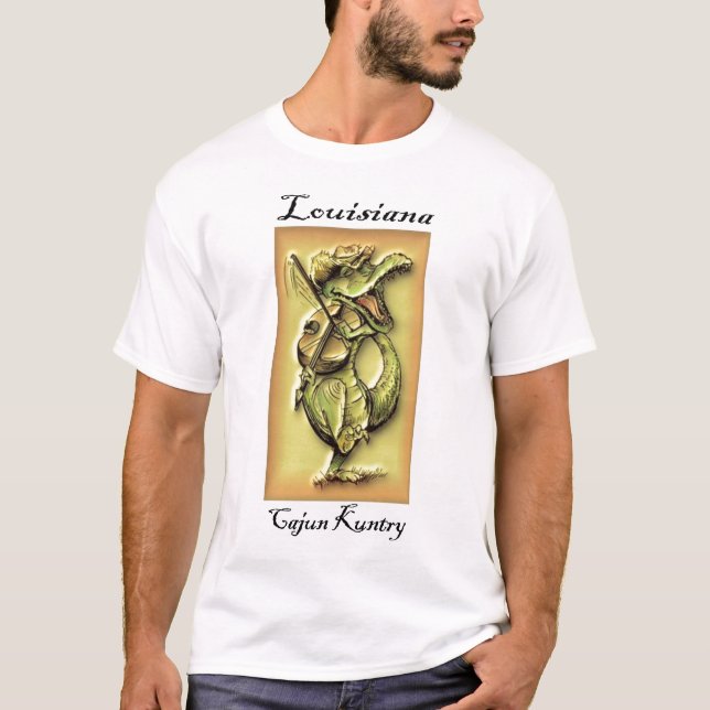 T-shirt T des hommes de Cajun Kuntry (Devant)
