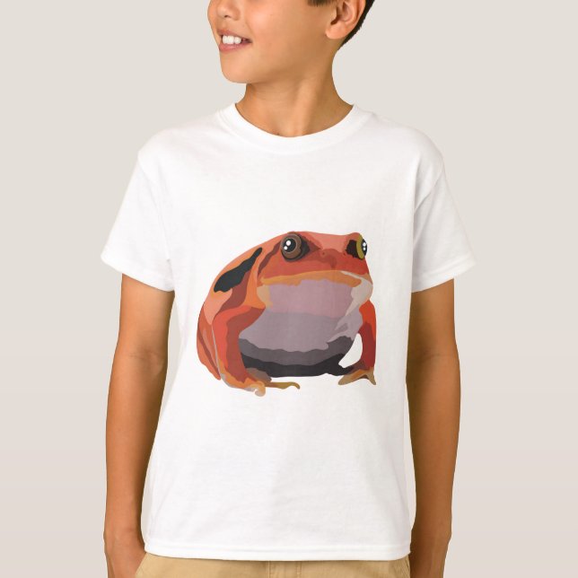 T-shirt T est pour la grenouille tomate (Devant)