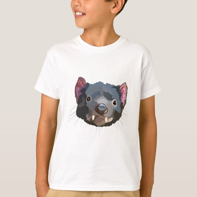 T-shirt T est pour le diable de Tasmanie (Devant)