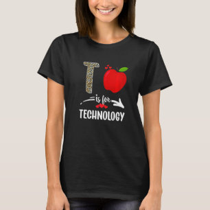 T-shirt T Est Pour Technologie Leopard Technologie Enseign