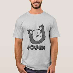 T-shirt T-Gris de base de tangage en fer à cheval