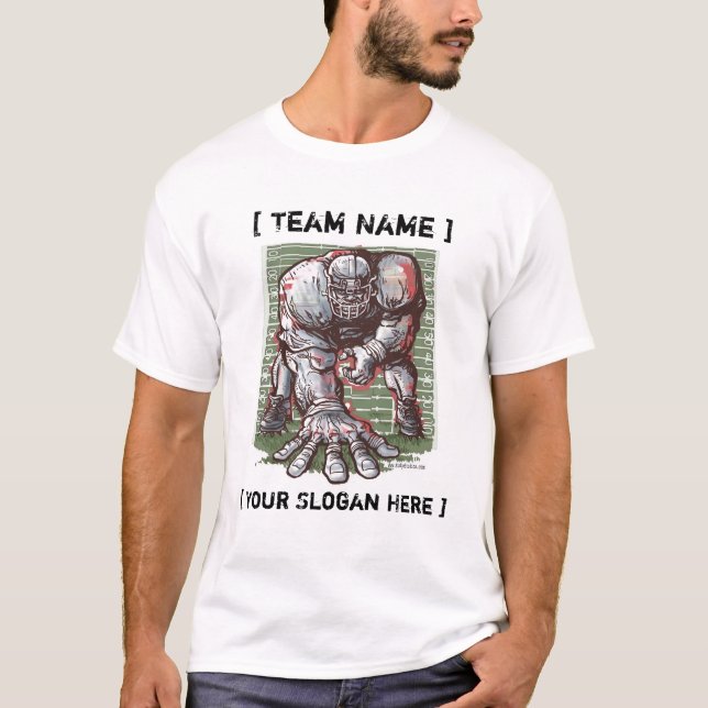 T-shirt T personnalisable de position de trois points… - (Devant)