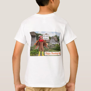 T-shirt t. pour les enfants. Bon thanksgiving. dinde de Ch
