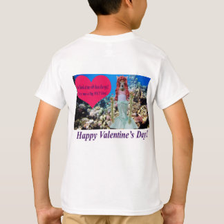 T-shirt t. pour les enfants. Heureuse Sainte-Valentin. doe