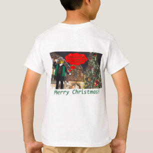 T-shirt t. pour les enfants. Joyeux Noël. grenouille taure