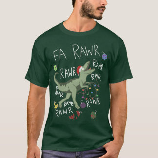 T-shirt T Re Christmas Dinosaur Dinosaur Famille de Noël