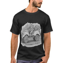 T-Retro Aventurier Pilote-Voiture Vintage Croquis