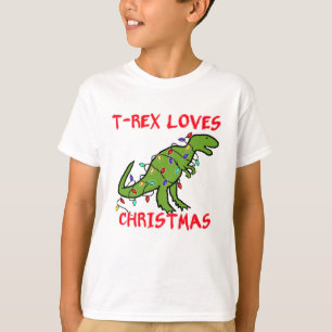 T-shirt T-Rex aime Noël