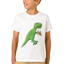 T-Rex avec la pizza