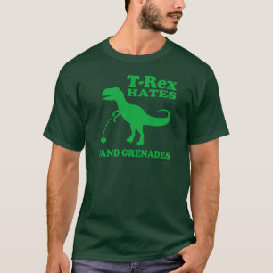 T-shirt T-Rex déteste des grenades à main