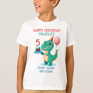 T-shirt T Rex Dinosaur Ajouter Âge Bonne fête d'anniversai