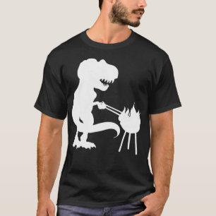 T-shirt T Rex Dinosaur BBQ Grill  Daddysaurus Fathers