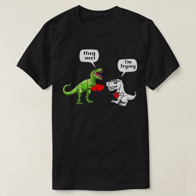 T-shirt T Rex Dinosaur Couple Encarnez-moi Valentines (Design devant)