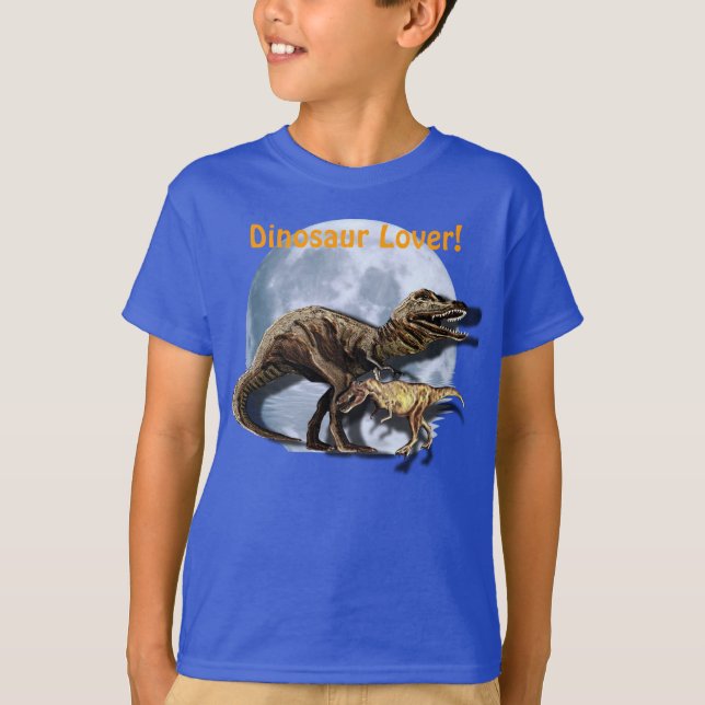 T-shirt T-REX DINOSAUR LOVER Tee Rex Shirt (Devant)