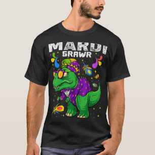 T-shirt T-Rex Dinosaur Mardi Gras Costume de perle Mardi G