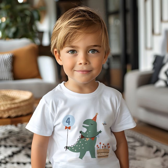 T-shirt T-Rex Dinosaur moderne fête d'anniversaire (Créateur téléchargé)
