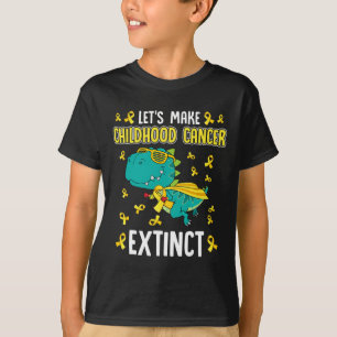 T-shirt T-rex Dinosaur Rendre Le Cancer De L'Enfance Extin