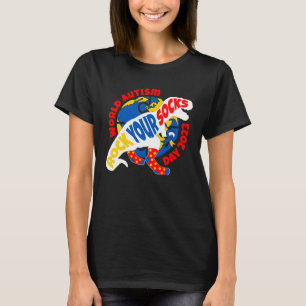 T-shirt T REX Dinosaur Rock Your Socks Sensibilisation sur