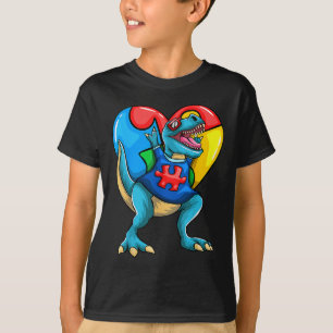T-shirt T Rex Dinosaur Sensibilisation sur l'autisme Garço