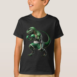 T-shirt T-rex Dinosaure Faisant de la Boxe Boxeur Art Mart