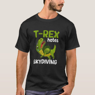 T-shirt T-Rex Drôle Déteste le Saut en Parachute Parachute