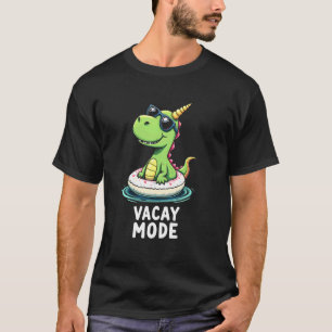 T-shirt T-Rex drôle en mode vacances Dinosaure flotteur Lu