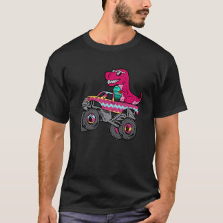 T-shirt T Rex Easter Bunny Dinosaur Boys Monster Truck Kid