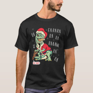 T-shirt T Rex Fa Ra Rawr Noël Dinosaure pain d'épices
