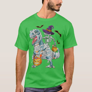 T-shirt T-Rex Halloween Chemise Sorcière Casquette Citroui