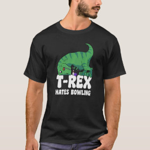 T-shirt T Rex Hates Bowling Armoiries courtes Dino TRex