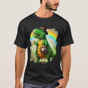 T-shirt T Rex Leprechaun Jour de la Saint Patrick Tyrannos