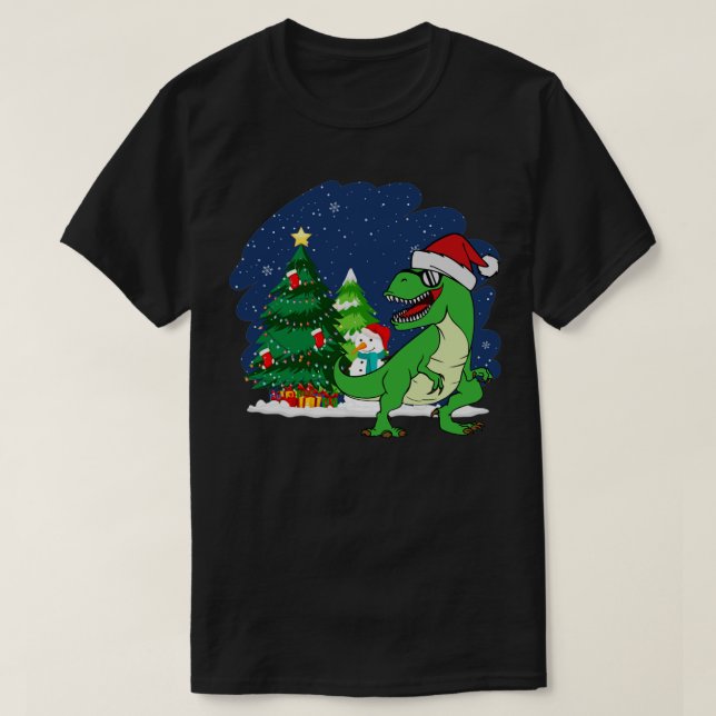 T-shirt T Rex Noël (Design devant)