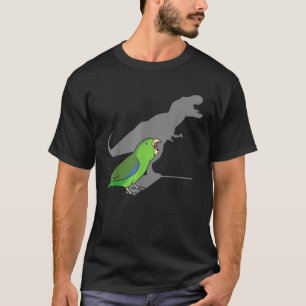 T-shirt T rex Parrotlet vert Cute Parakeet Funky Parrot B