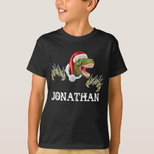 T-shirt T-Rex Père Noël dinosaure personnalisé