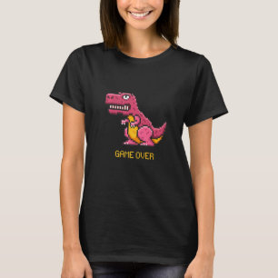 T-shirt T Rex Pixel Jeu Dinosaur Cool Dinosaur Graphisme