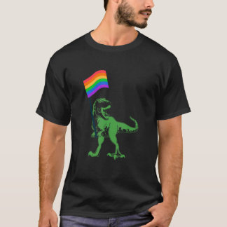 T-shirt T Rex Rainbow Flag Lgbtq Pride Lgbt Gay Transgende