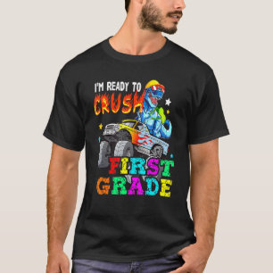 T-shirt T Rex sur camion Monster - Je suis prêt à écraser 