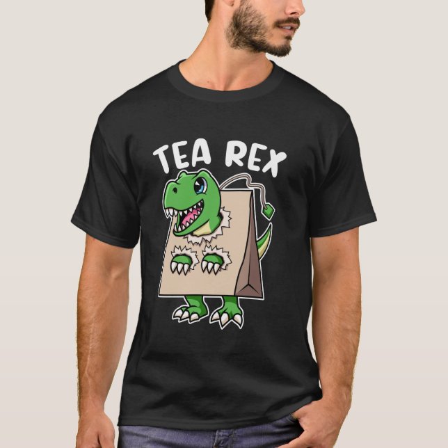 T-shirt T-Rex Tyrannosaurus Rex Boisson de thé Dino avec T (Devant)