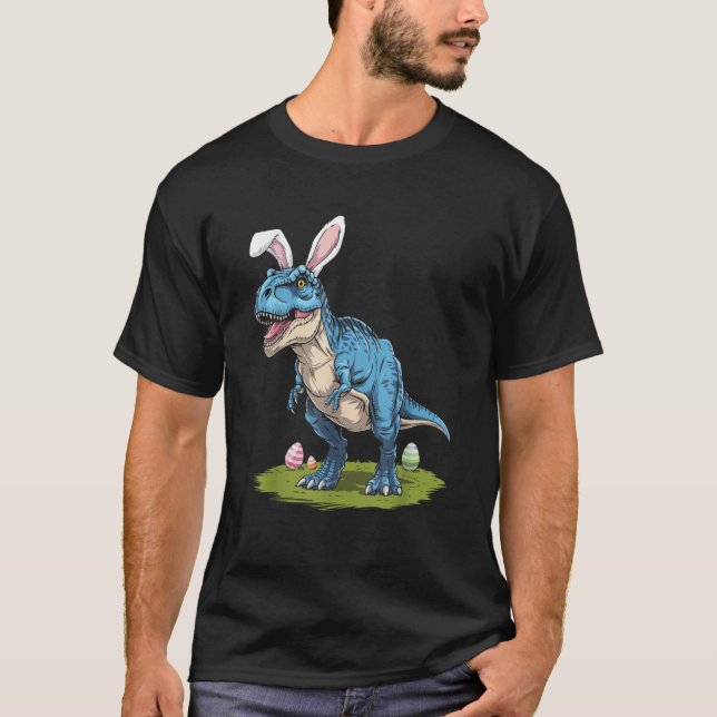T-shirt T Rex with Bunny Ears Funny Easter Dinosaur Trex B (Devant)