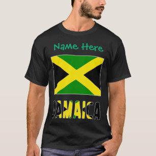 T-shirt T Shir Jamaïcain Drapeau Jamaïcain Vert Personnali