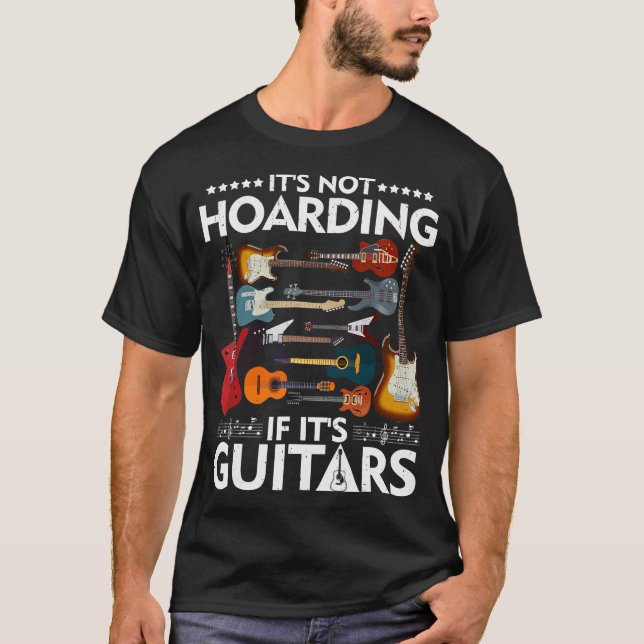 T-shirt T-Shir, musicien guitare, n’est pas en attente (Devant)