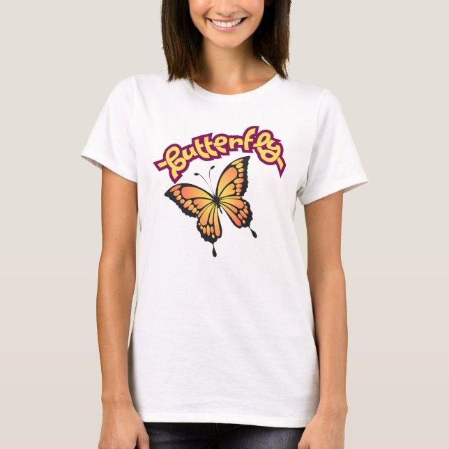 T-shirt T-Shirs de base pour femmes papillons (Devant)