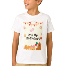 "T-shirt Anniversaire de enfant neutre mignon - Pa