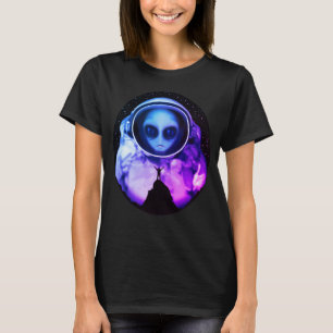 T-shirt T-Shirt, astronaute Alien rétro