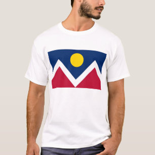 T-shirt T Shirt avec Drapeau de Denver, Colorado State, US