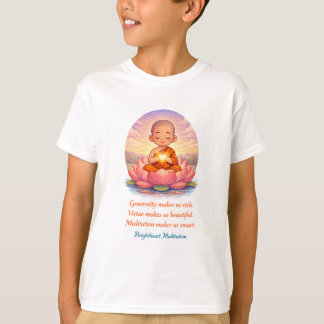 T-shirt T shirt avec enfant moine