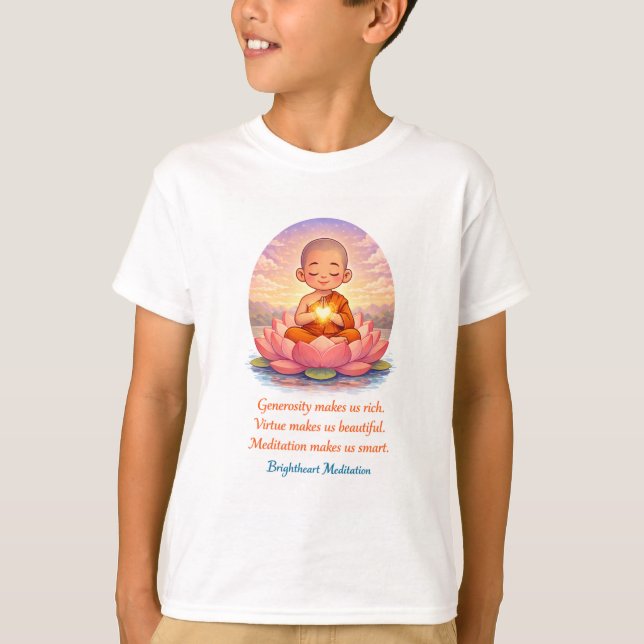 T-shirt T shirt avec enfant moine (Devant)